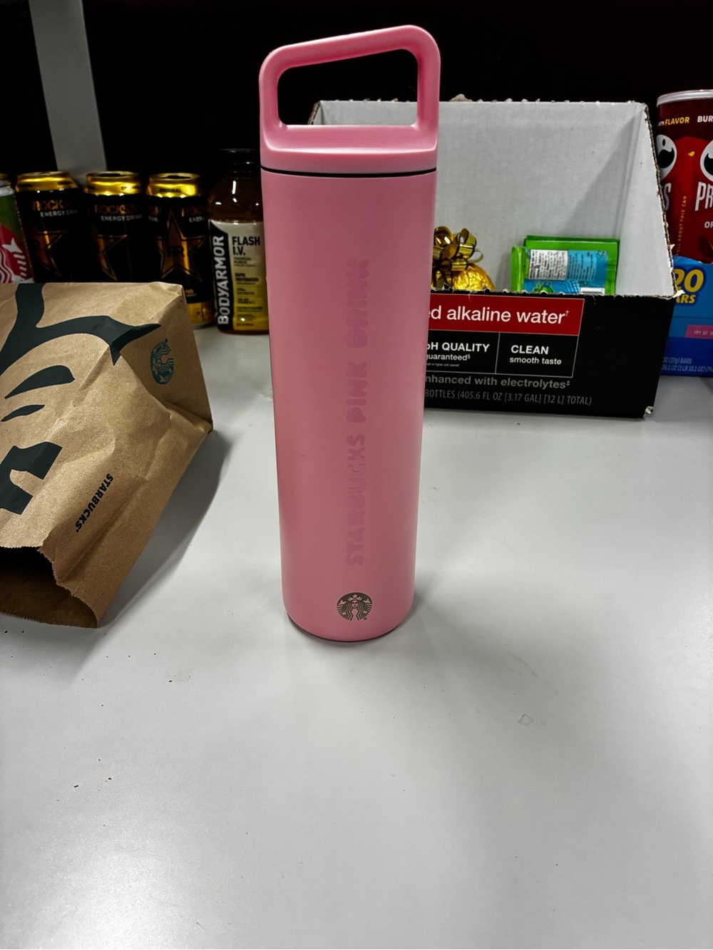 Starbucks pink drink thermos brand new
